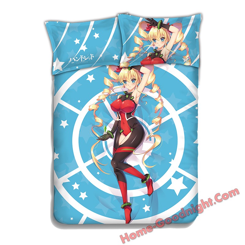 Hundred Japanese Anime Bed Blanket Duvet Cover with Pillow Covers