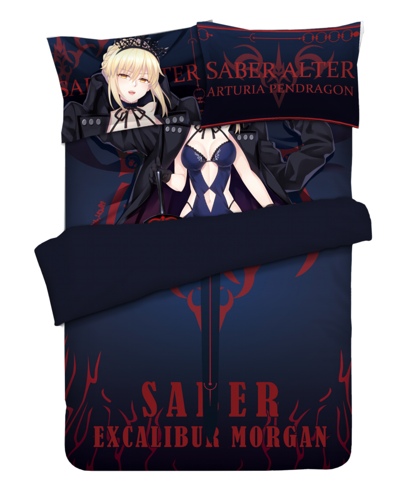 Saber-fate Anime Bedding Sets,Bed Blanket & Duvet Cover,Bed Sheet with Pillow Covers