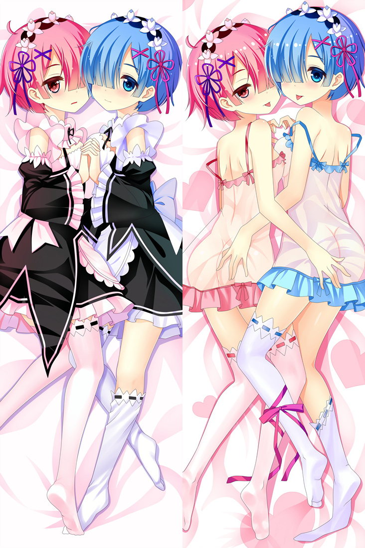 Rem and Ram - Re:Zero anime japenese love pillow cover
