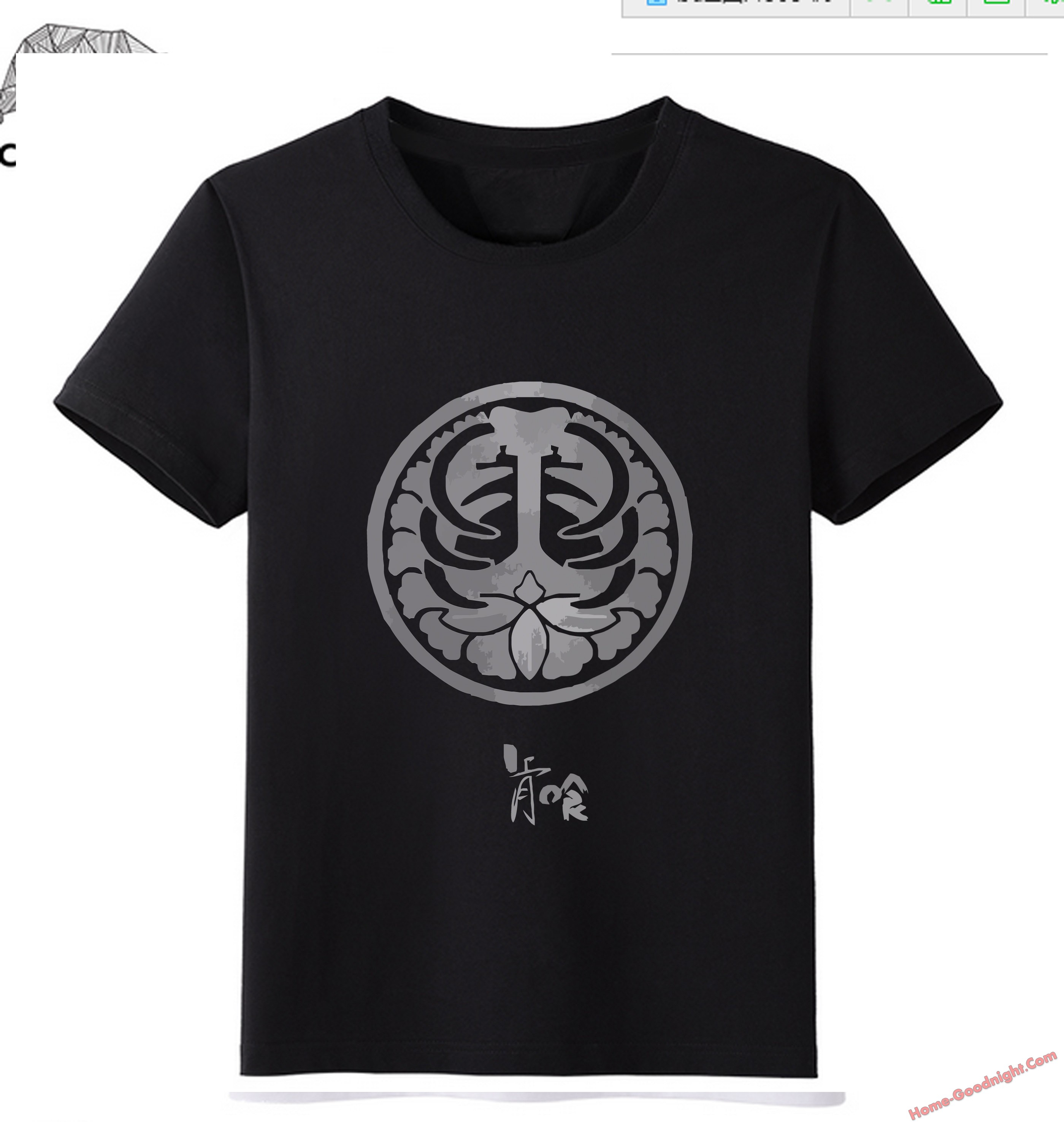 Black - Touken Ranbu Online Men Anime Fashion T-shirts