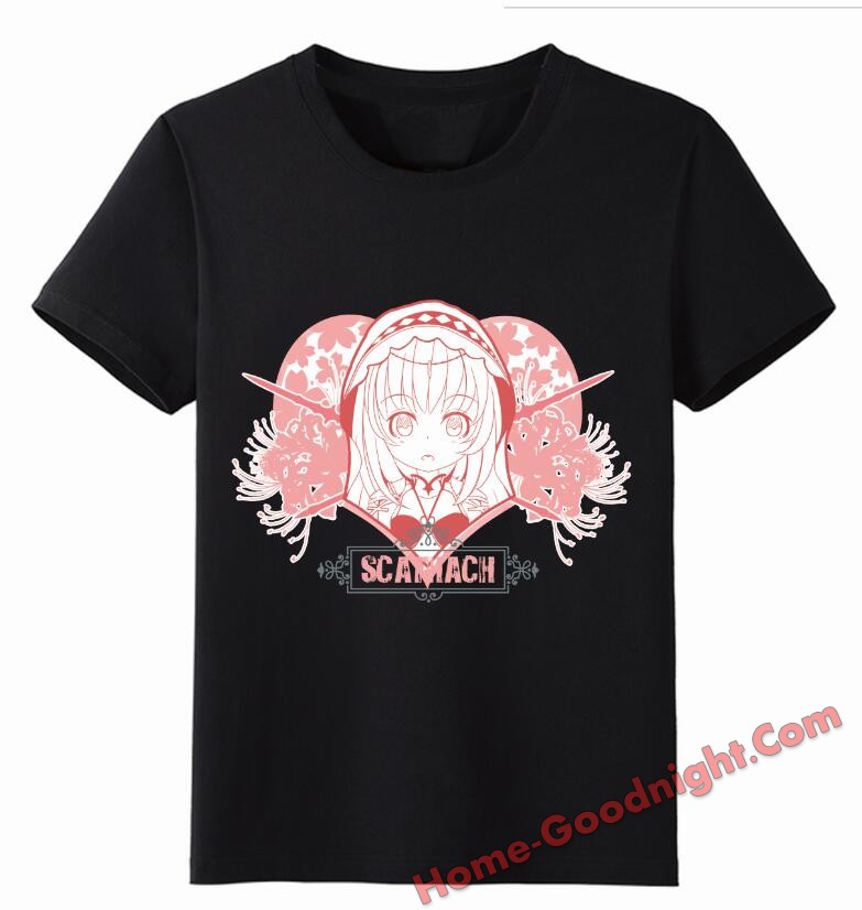 Scathach Fate Black Anime Fashion T-shirts