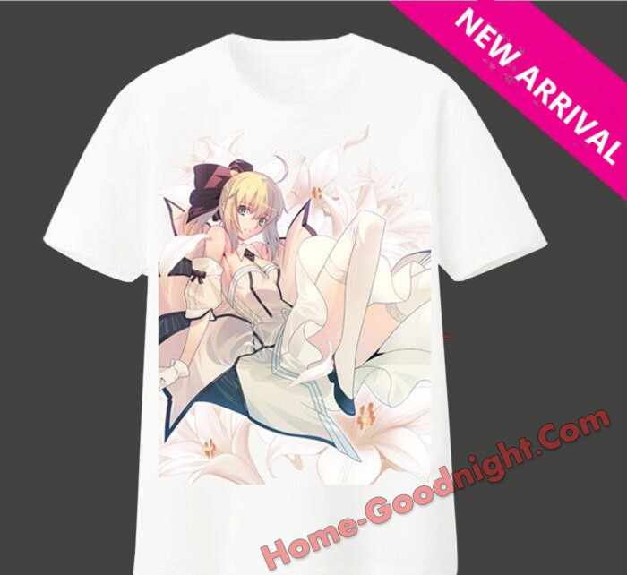New Fate Staynight - Saber Mens Anime T-shirts